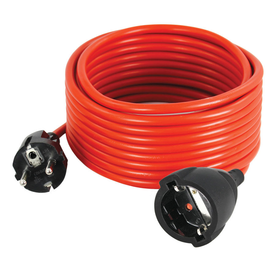 Slika COMMEL Produžni kabel šuko H05VV-F 3G1,5 16 A L=10m, 220-210 crveni