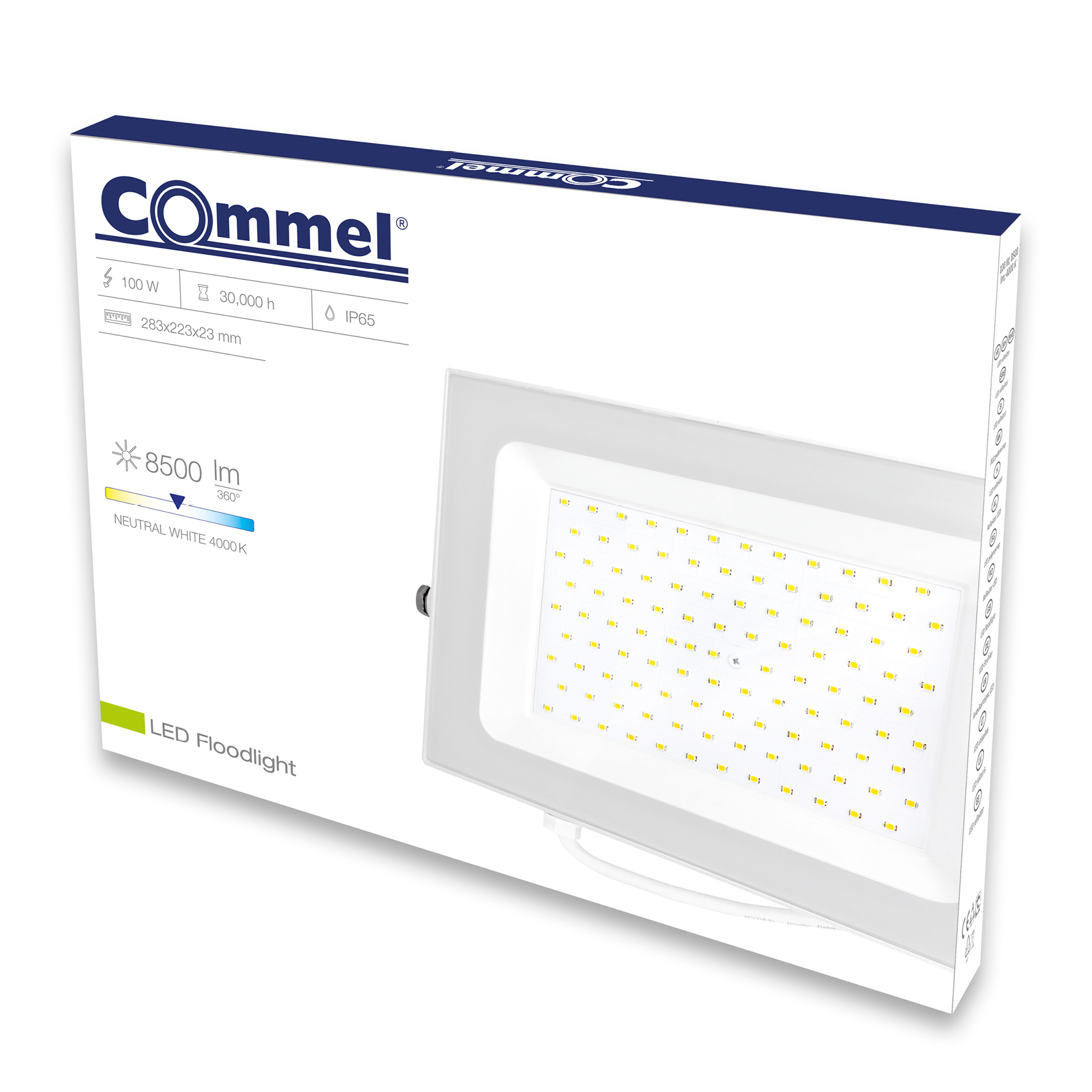 Slika COMMEL LED reflektor SMD 100W,4000 K, bijeli