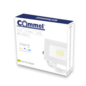 Slika COMMEL LED reflektor 10W, 306-119, 4000K, 800Im, IP65, bijeli