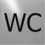 Slika OZNAKA ZA WC 75x75 mm F60 INOX