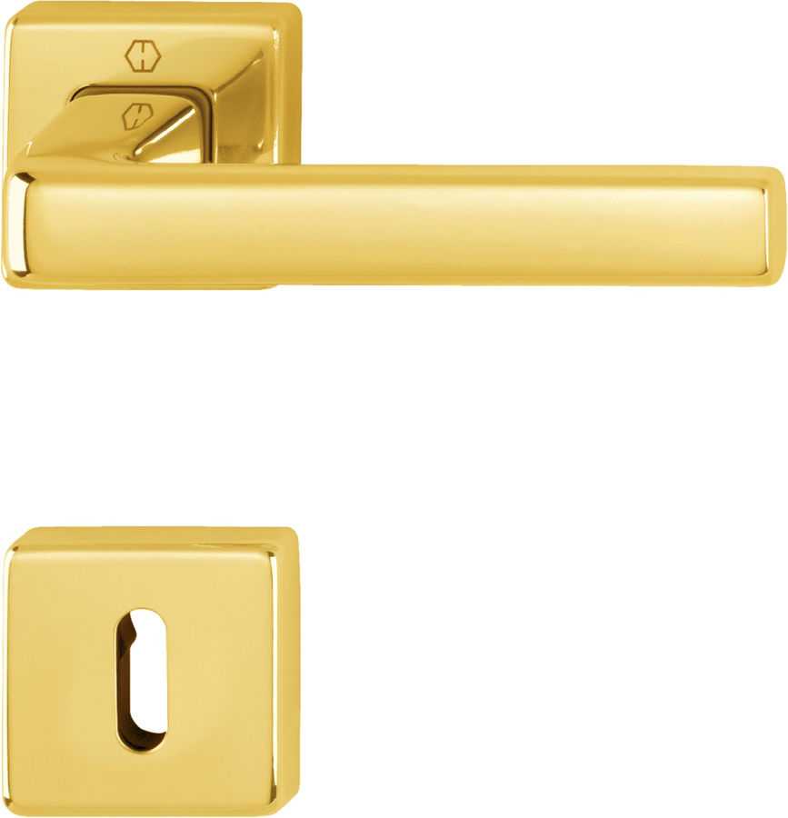 Slika KVAKA S ROZETOM Dublin F271 ALU zlatna ključ